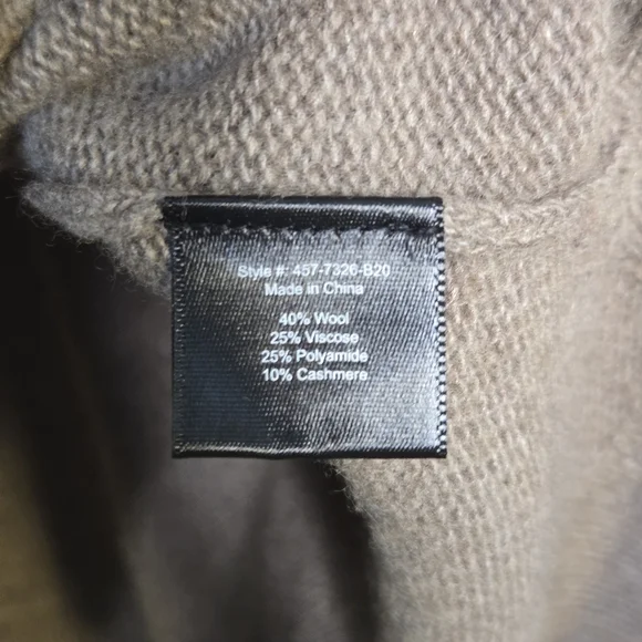 Jenni Kayne Everyday Sweater Taupe Wool Cashmere Blend Quiet Luxury Pullover L - Picture 8 of 10